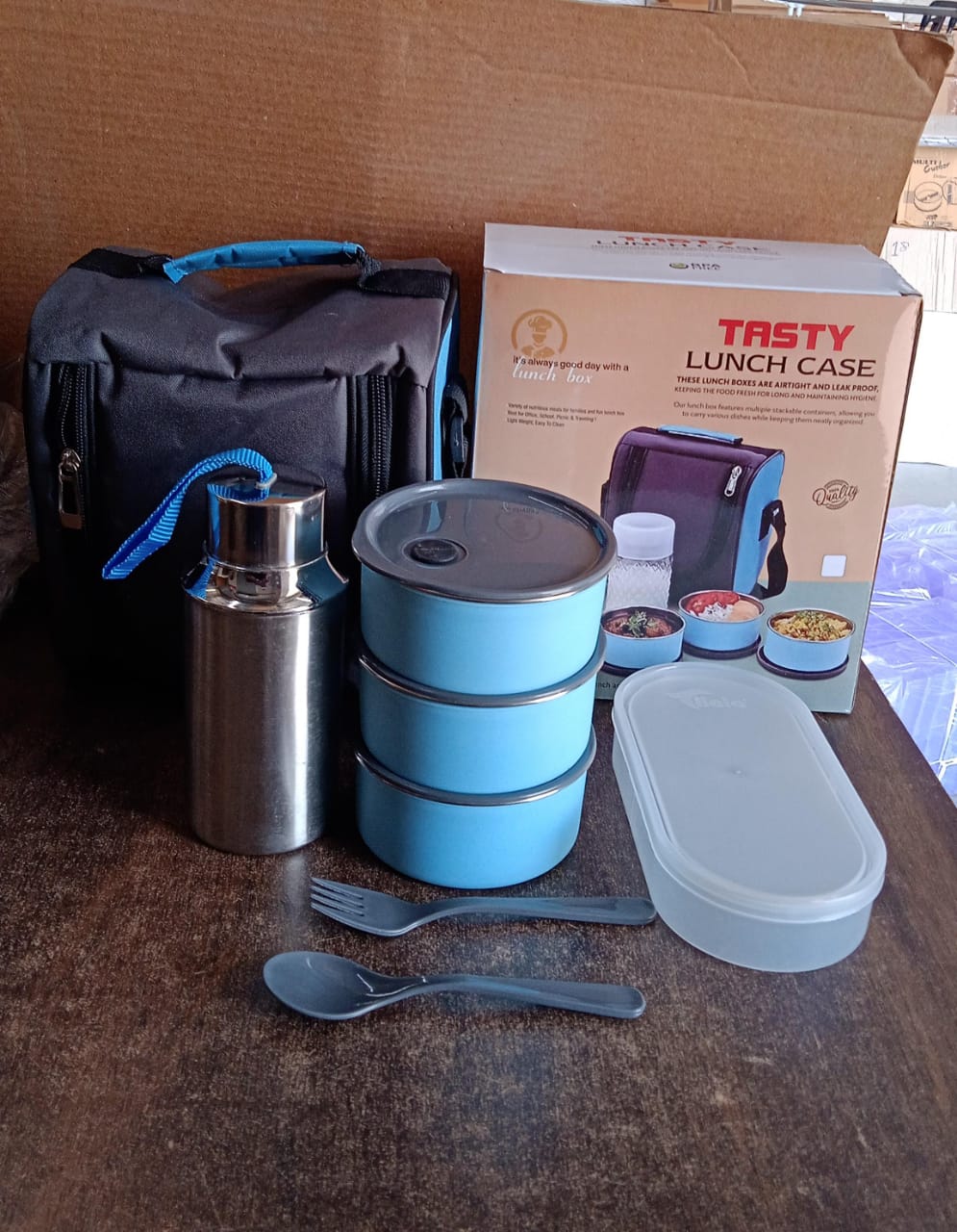 Tasty Lunch Case Set with Insulated Carry Bag Tasty Lunch Case Set with Insulated Carry Bag